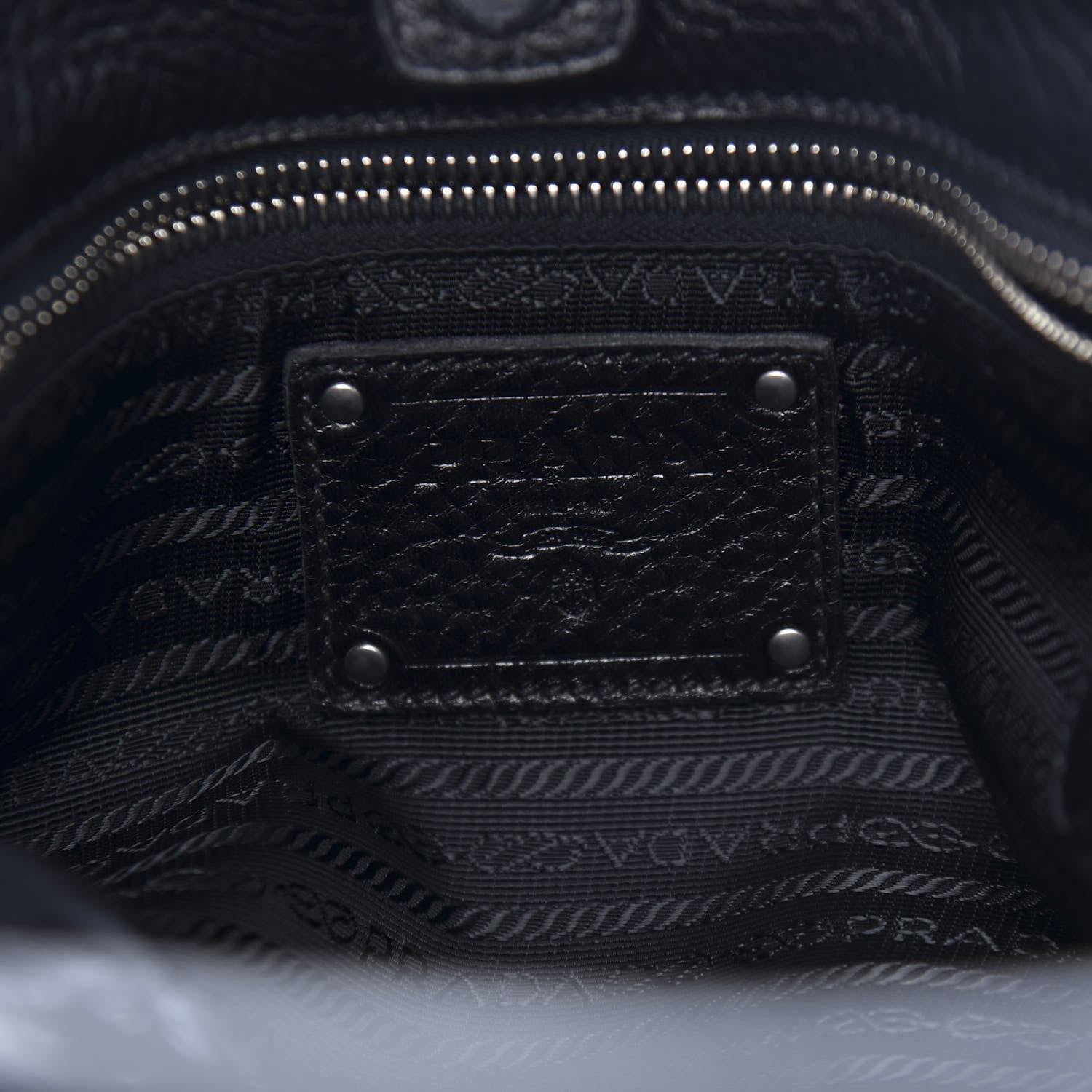 Prada Vitello Daino Tote Black 8 of 11