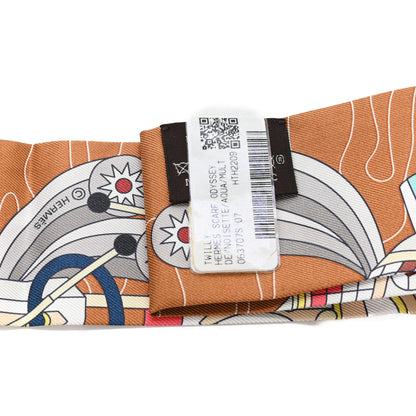 Hermes Silk Odyssey Twilly Noisette Aqua Multicolor 3 of 3