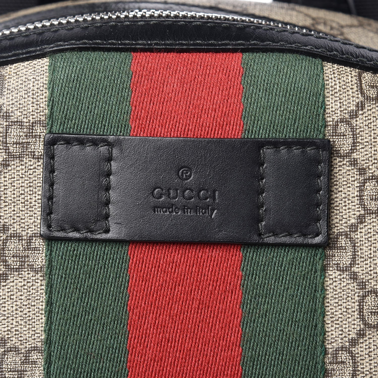 Gucci GG Supreme Monogram Web Dome Backpack Black 6 of 12