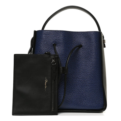 3.1 Phillip Lim Smooth Calfskin Small Soleil Bucket Bag Midnight Blue 1 of 12