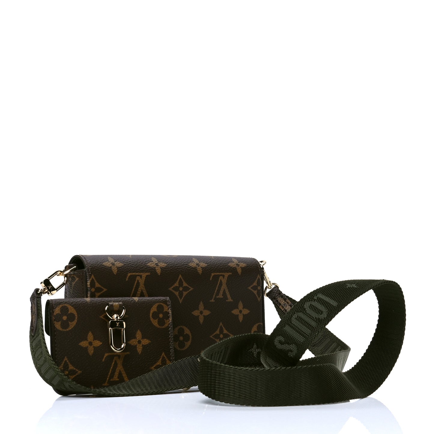 Monogram Felicie Strap & Go Kaki