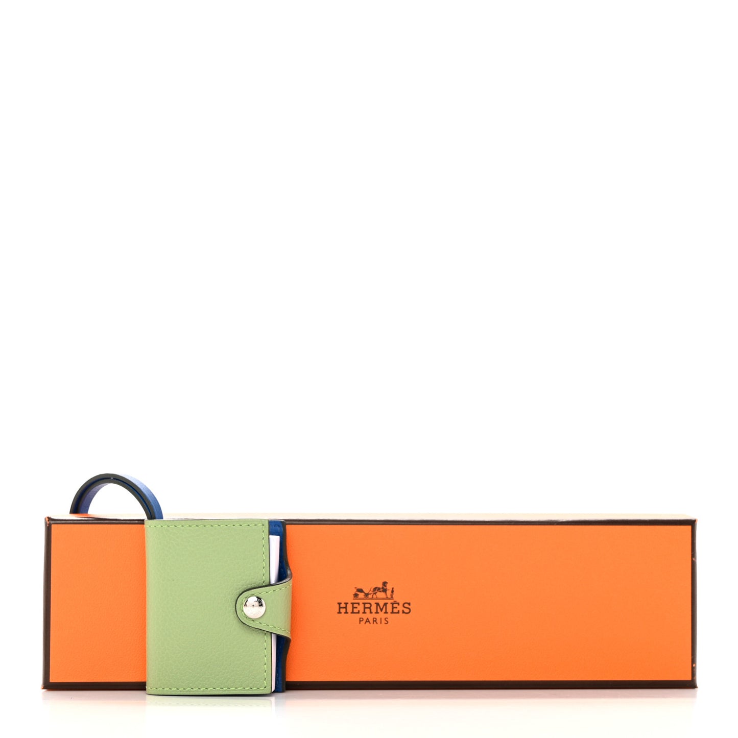 Evercolor Swift Verso Ulysse Nano Bag Charm Vert Criquet Bleu France