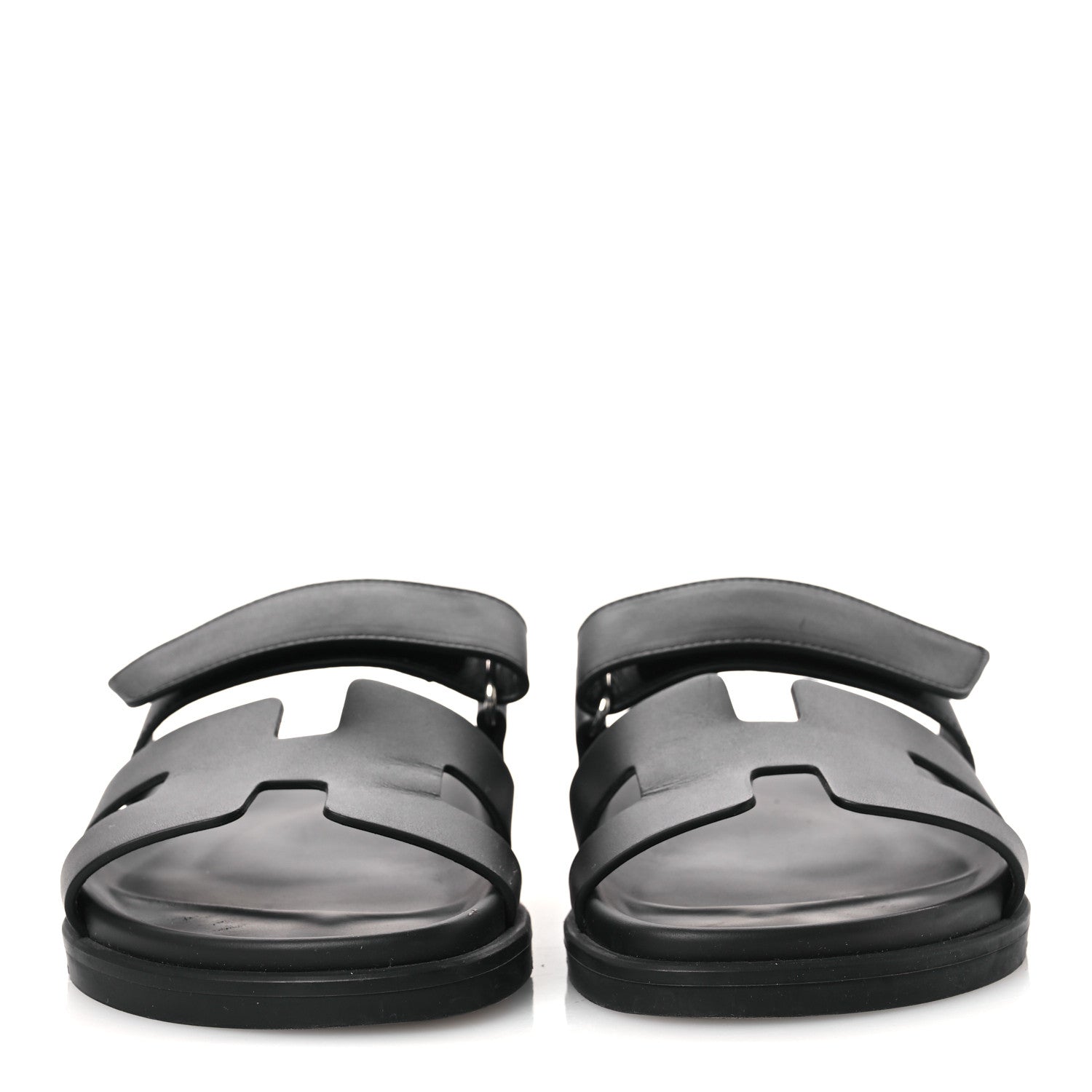 Hermes Calfskin Womens Chypre Sandals 38 Black 3 of 13
