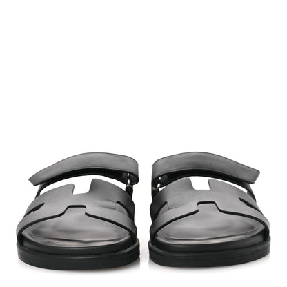 Hermes Calfskin Womens Chypre Sandals 38 Black 3 of 13