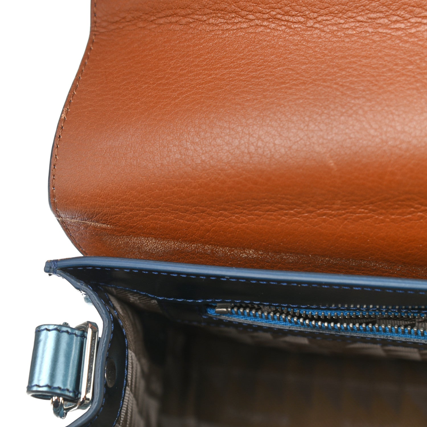 Proenza Schouler Metallic Patent PS11 Classic Shoulder Bag Ocean Blue 11 of 14