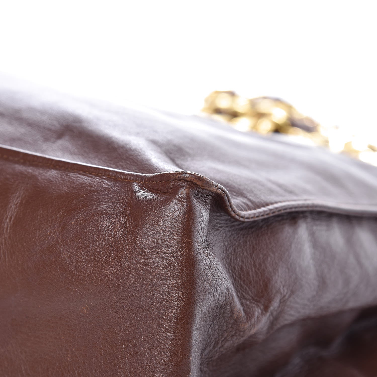 Chanel Lambskin CC Tote Brown 13 of 15