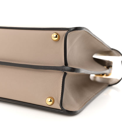 Fendi Vitello Seta Shiny Nappa Plexiglass Medium Peekaboo I SEE U Satchel Tortora 11 of 11