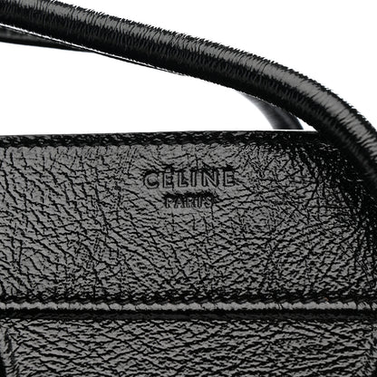 Celine Crinkled Patent Calfskin Medium Phantom Luggage Black 7 of 11