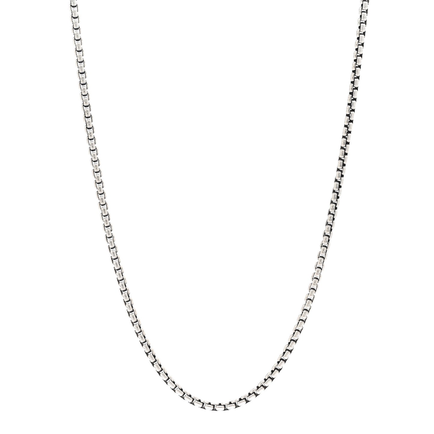 Sterling Silver 2.7mm Small Box Chain Necklace 20"