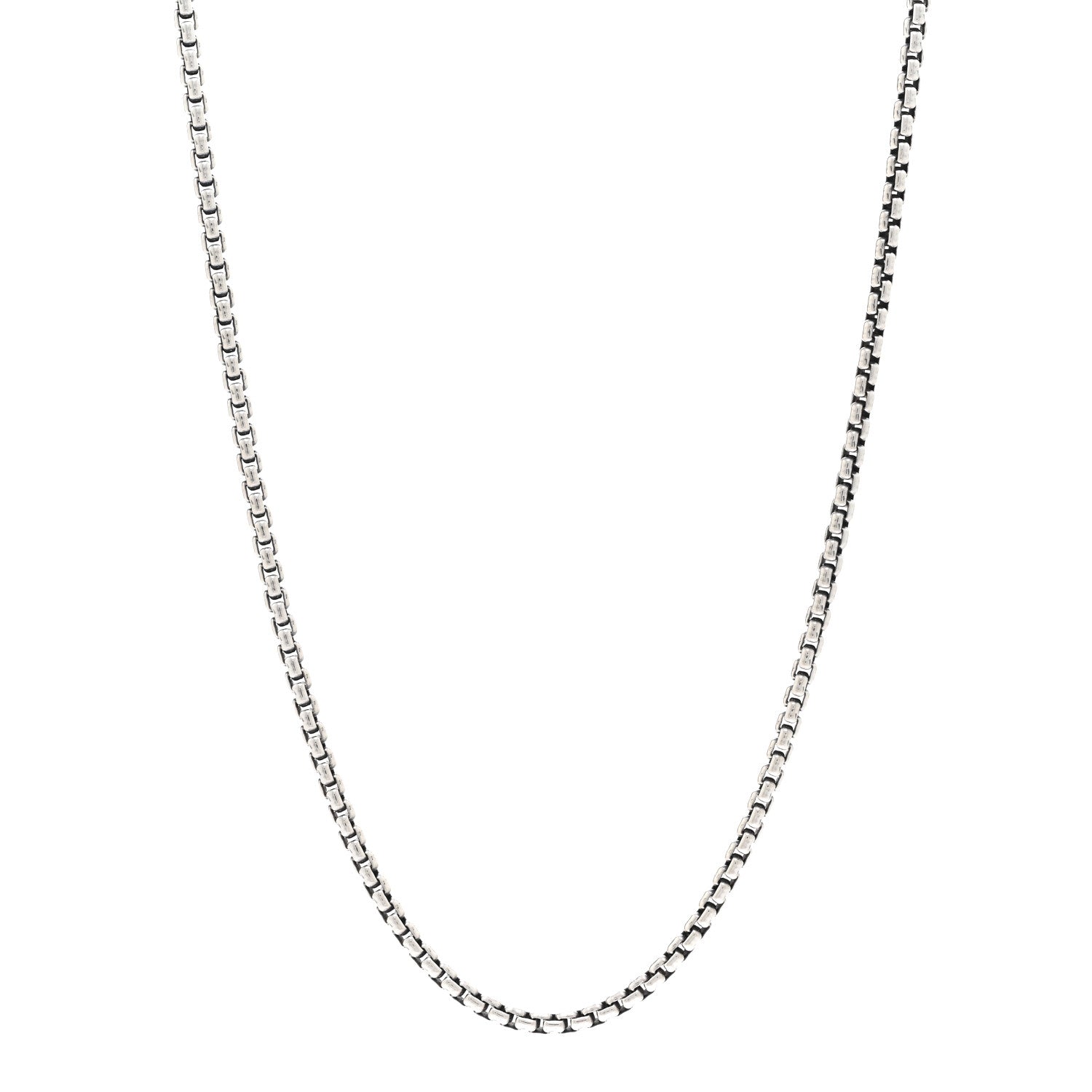 David Yurman Sterling Silver 2.7mm Small Box Chain Necklace 20" 1 of 4