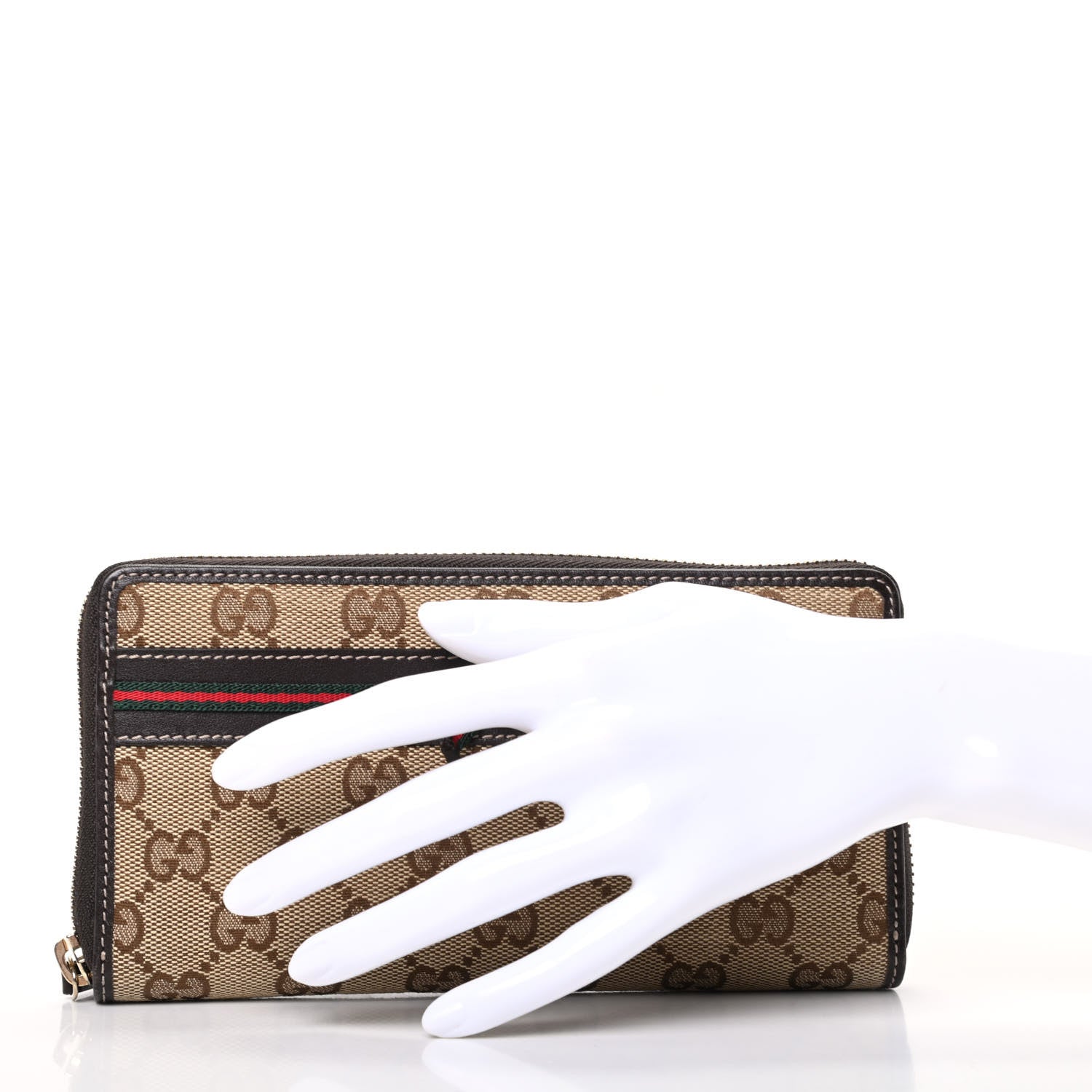 Gucci Monogram Princy Zip Around Wallet Dark Brown 2 of 8