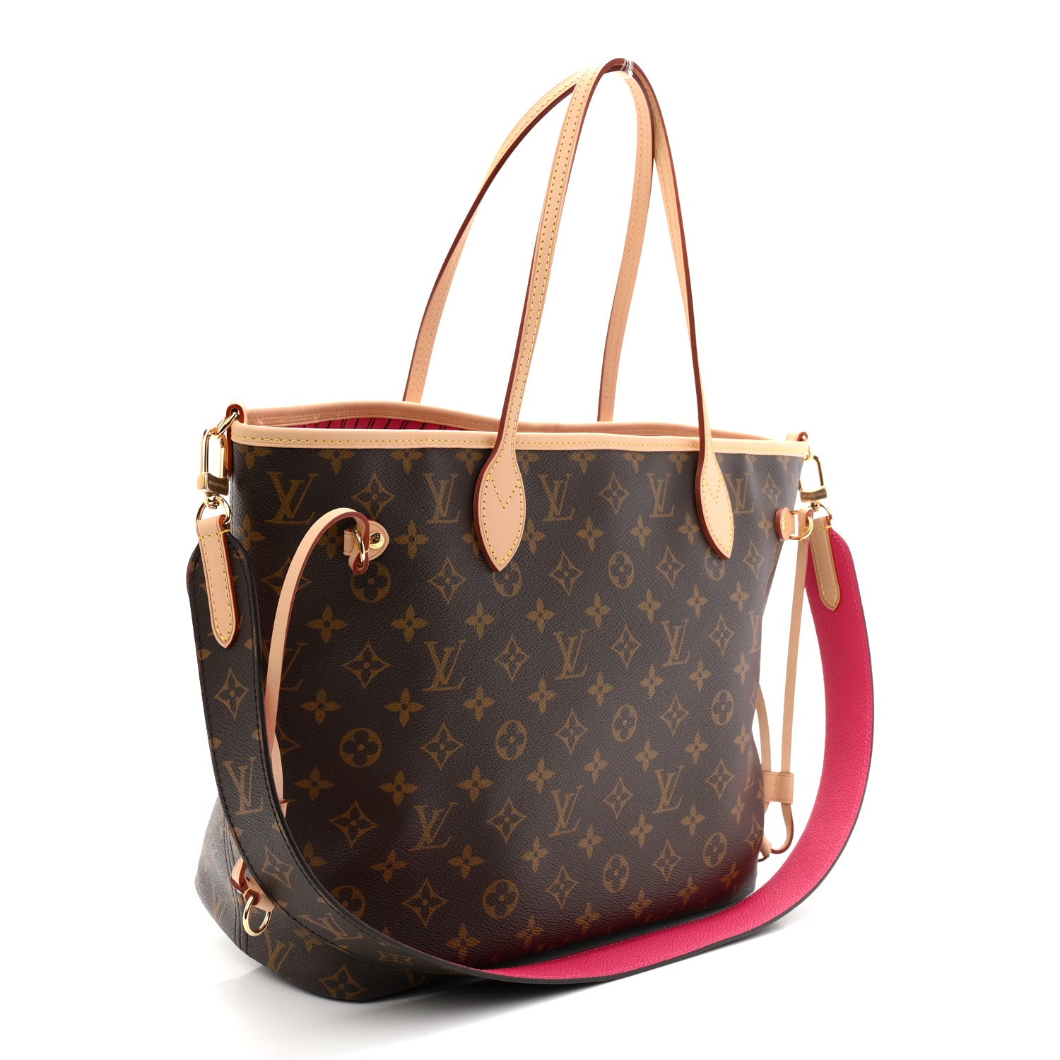 Louis Vuitton Monogram Inside Out Neverfull Bandouliere MM Rose Pondichery 4 of 15