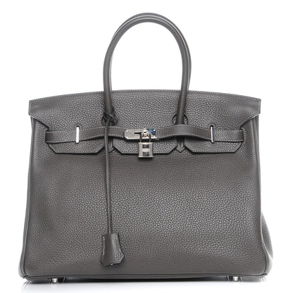 Hermes Taurillon Clemence Birkin 35 Graphite 1 of 24