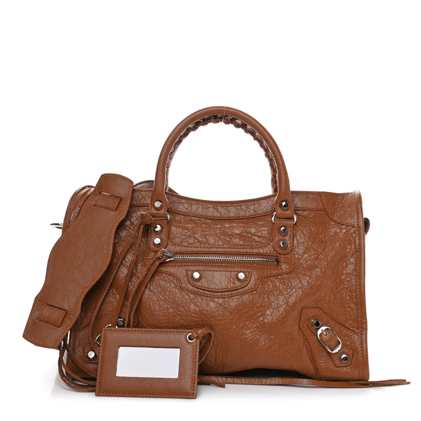 Agneau Classic Silver Hardware S City Camel