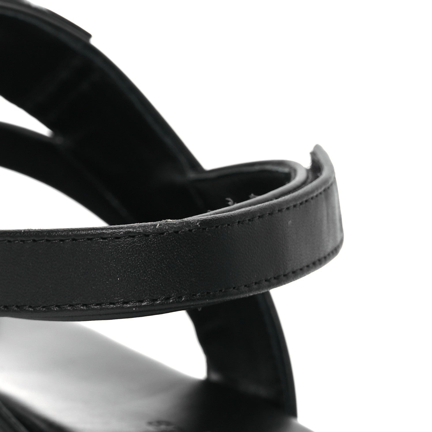 Hermes Calfskin Womens Ines Sandals 38 Black 12 of 14