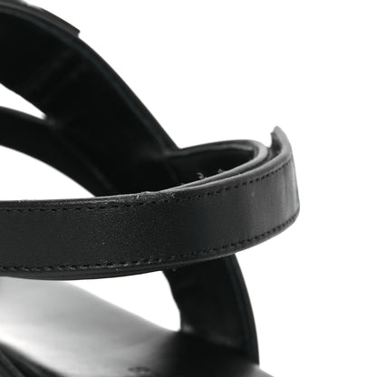 Hermes Calfskin Womens Ines Sandals 38 Black 12 of 14