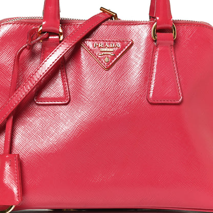 Prada Saffiano Vernice Mini Promenade Double Zip Tote 8 of 13