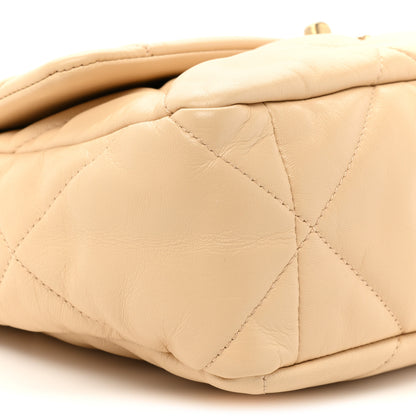 Chanel Goatskin Quilted Large Chanel 19 Flap Beige 9 of 10