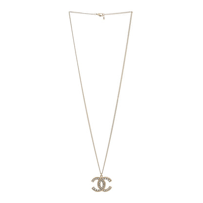Chanel Pearl CC Pendant Necklace Gold 2 of 5