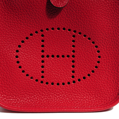 Hermes Taurillon Clemence Amazone Evelyne TPM Rouge Casaque Crevette 8 of 15