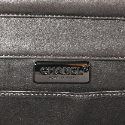 Chanel Lambskin Chocolate Bar Piercing CC Studded Small Chain Flap Bag Grey 6 of 10