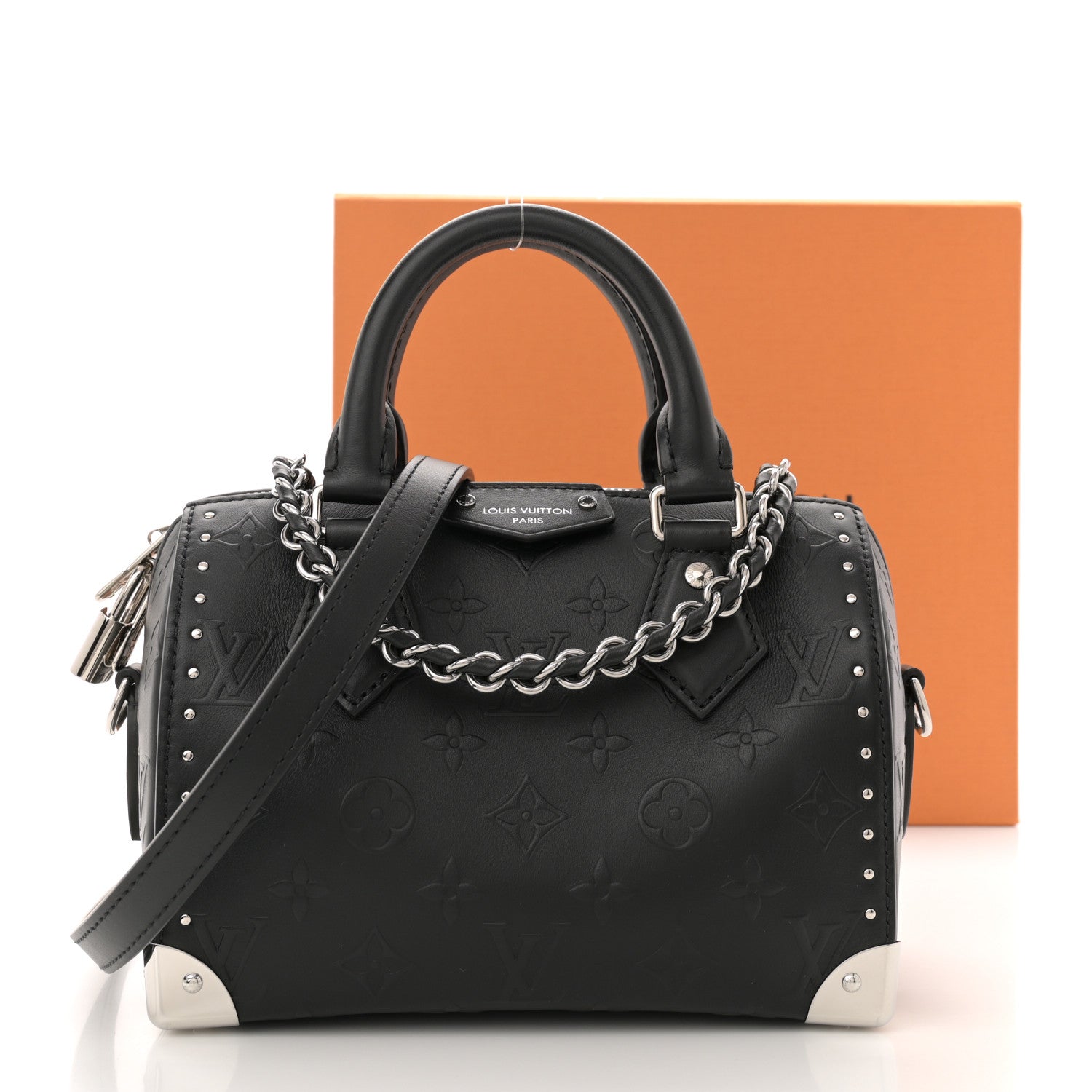 Louis Vuitton Calfskin Monogram Bold Speedy Trunk 20 10 of 10