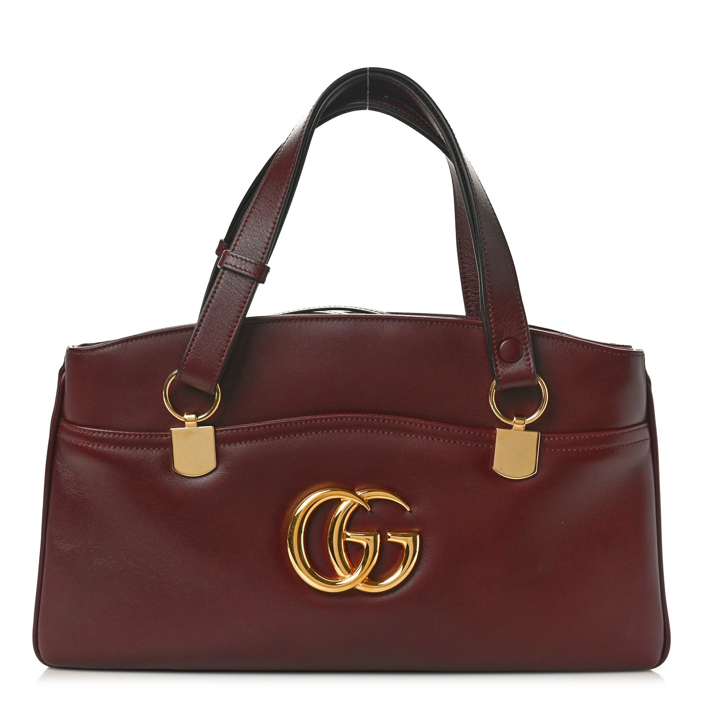 Vitello Palmellato Lux Large Arli Top Handle Bag Vintage Bordeaux