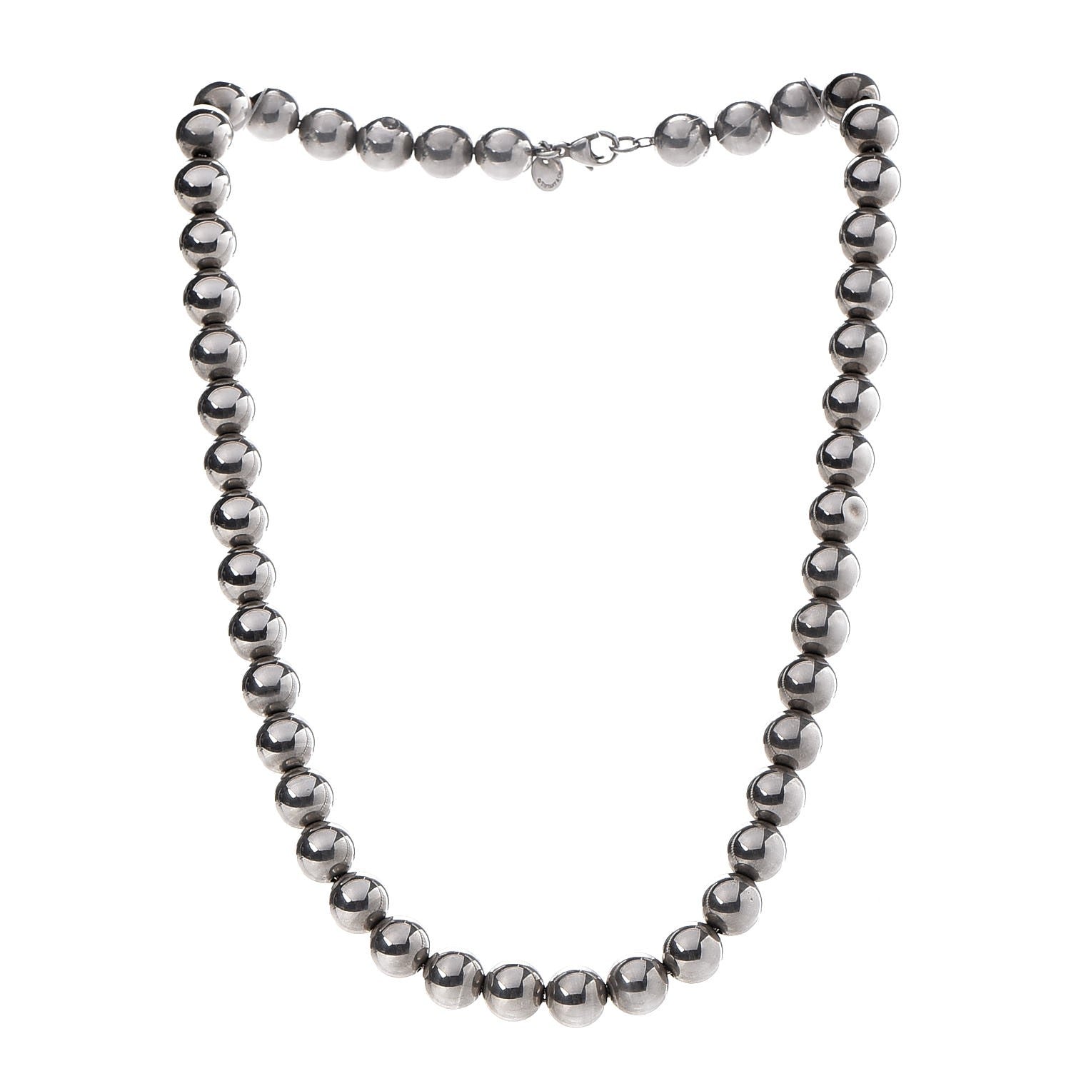 Tiffany Sterling Silver 10mm HardWear Ball Necklace 3 of 5
