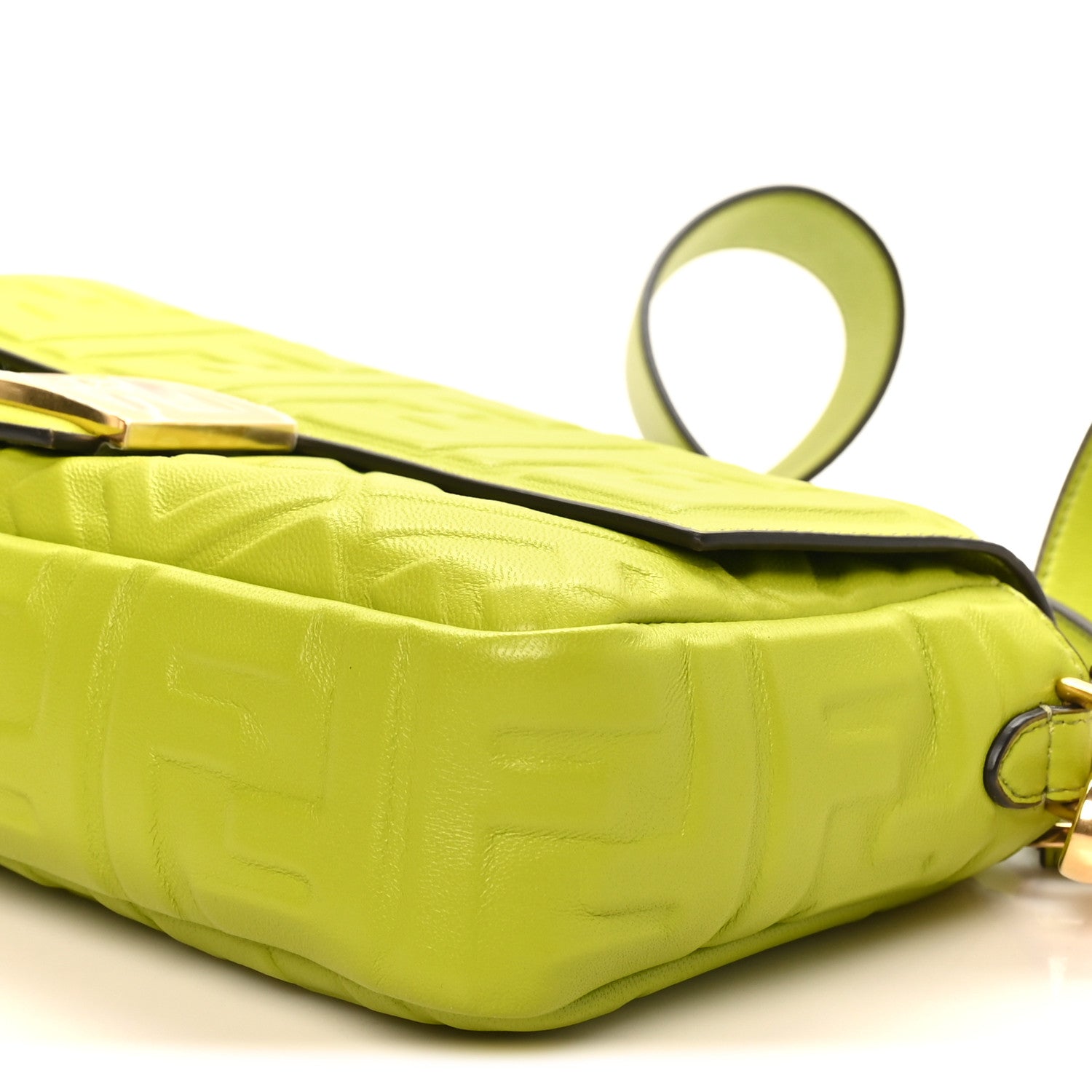 Fendi Nappa FF 1974 Embossed Baguette Wasabi 10 of 10