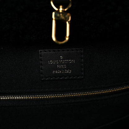 Louis Vuitton Shearling Monogram Giant Teddy Onthego GM Black Red 6 of 8