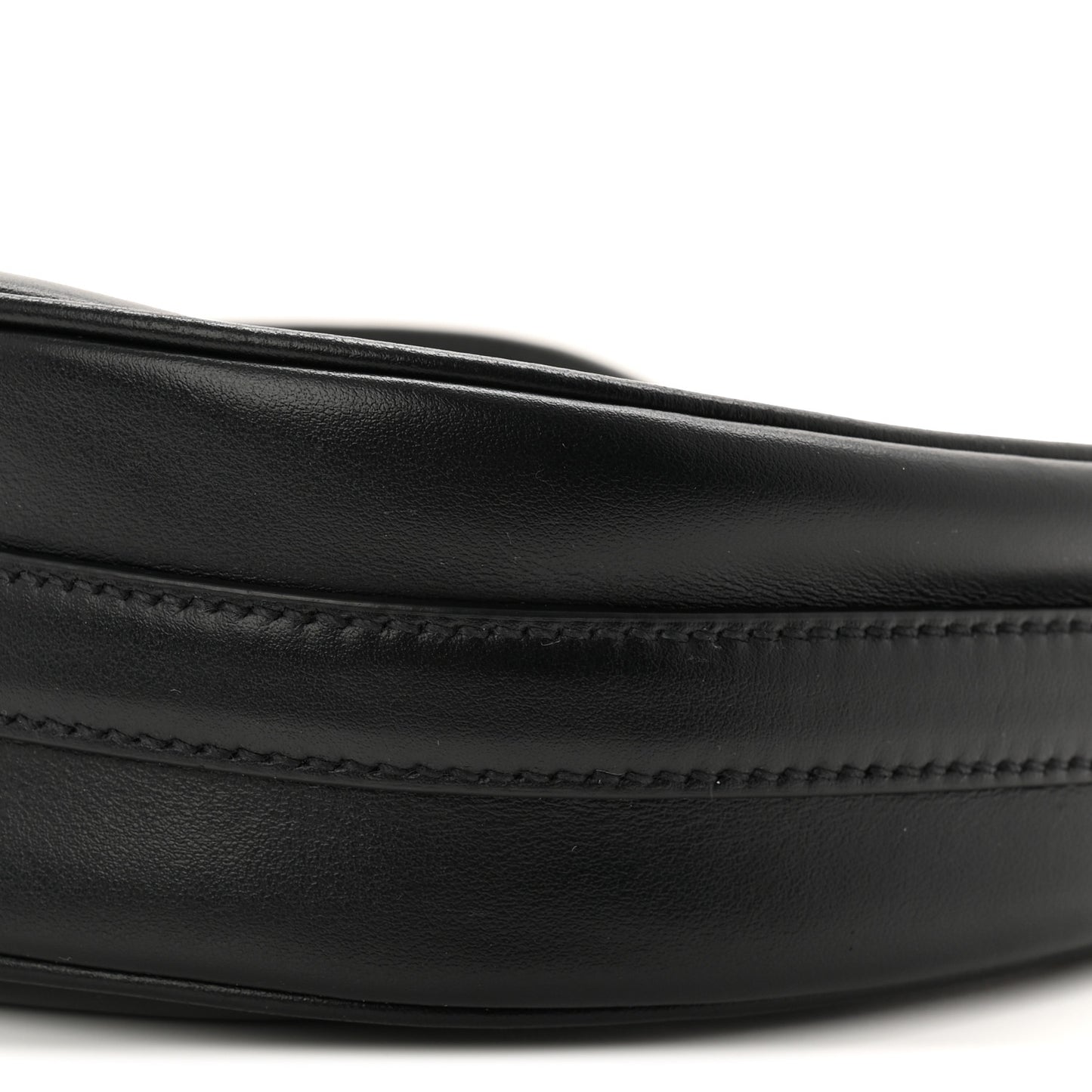 Soft Calfskin Arque Shoulder Bag Black