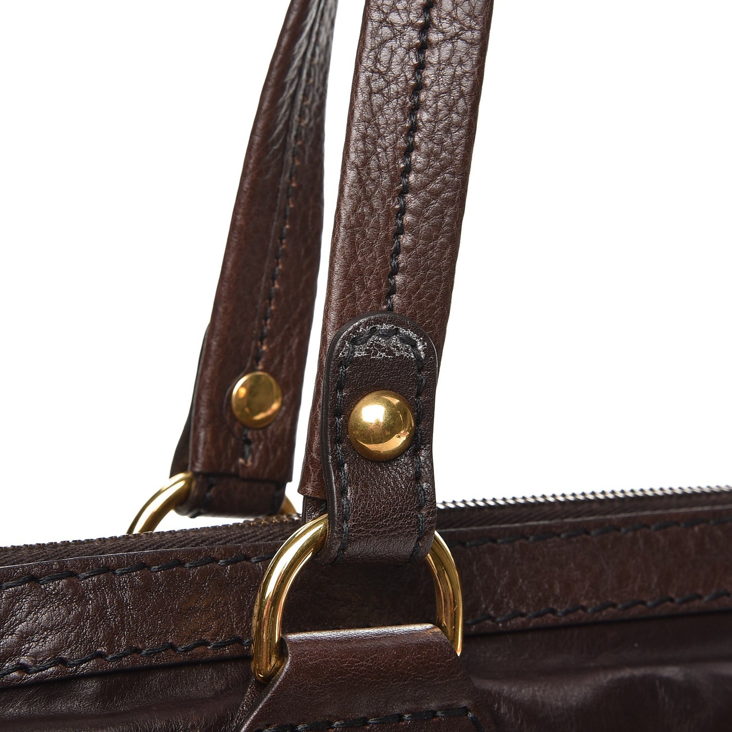 Calfskin Small Babouska Tote Dark Brown