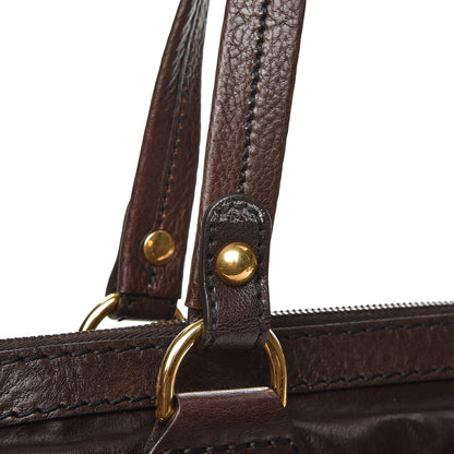 Gucci Calfskin Small Babouska Tote Dark Brown 8 of 10