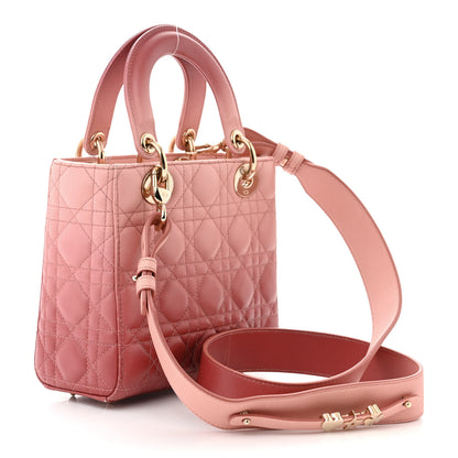 Christian Dior Lambskin Cannage Gradient Small My ABCDior Lady Dior Pink 3 of 11