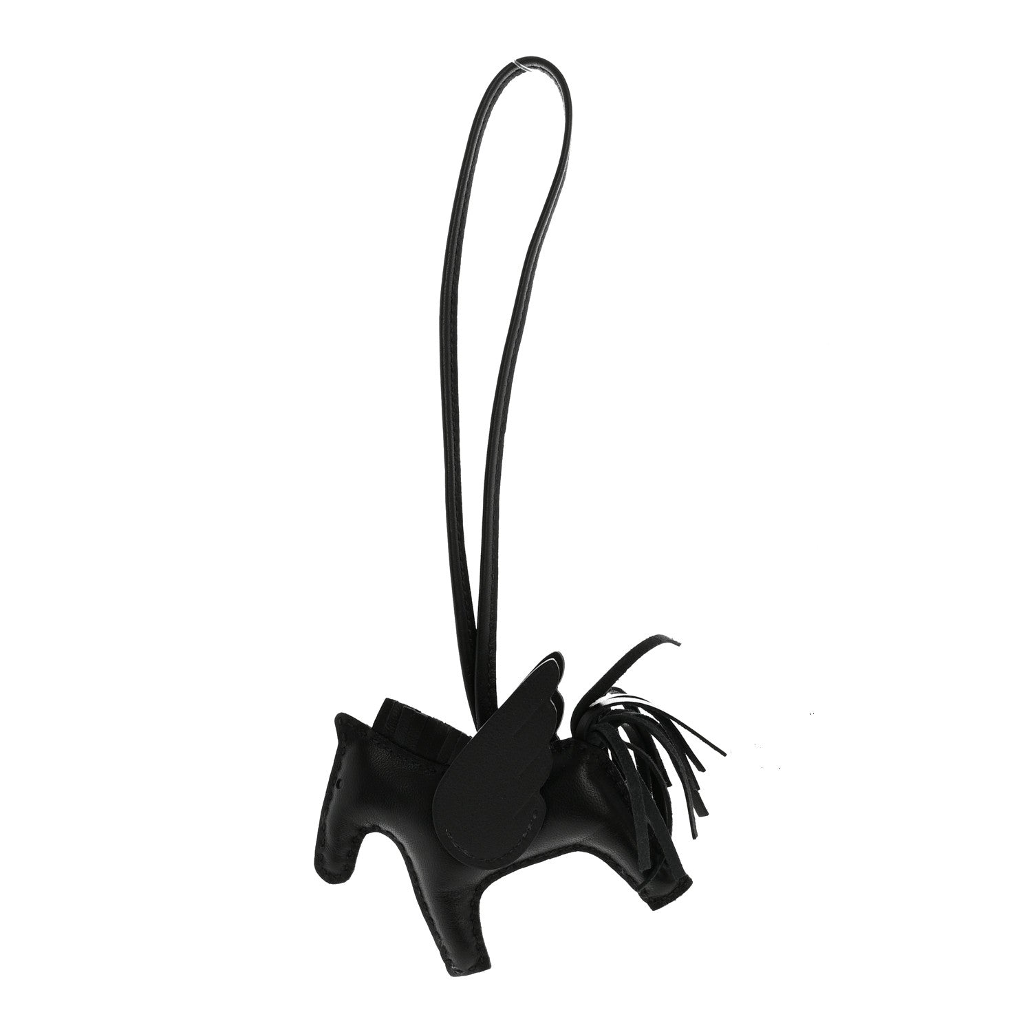 Hermes Milo Lambskin Grigri Rodeo Pegase Horse Bag Charm PM So Black 1 of 5