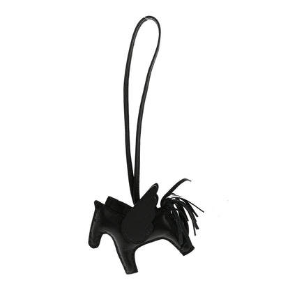 Hermes Milo Lambskin Grigri Rodeo Pegase Horse Bag Charm PM So Black 1 of 5