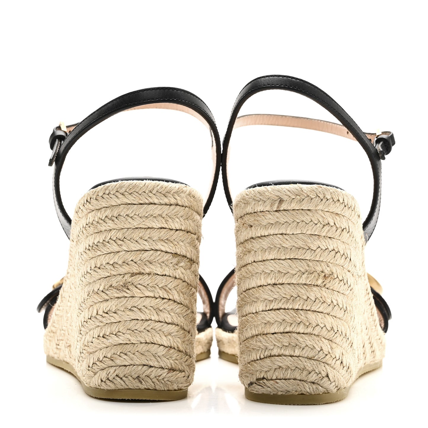 Galassia Aitana Espadrille 10/95mm Wedge Sandals 36.5 Black