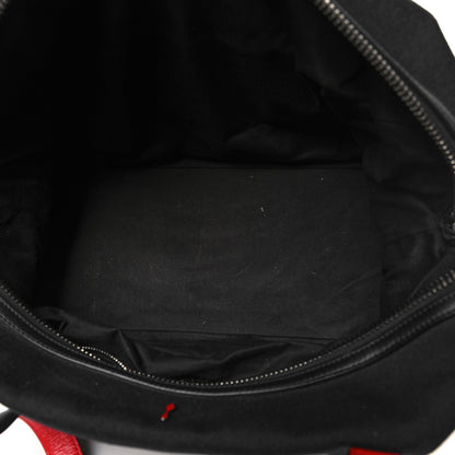 Christian Louboutin Canvas Calfskin Bagdamon Duffle Bag Black Red 5 of 11