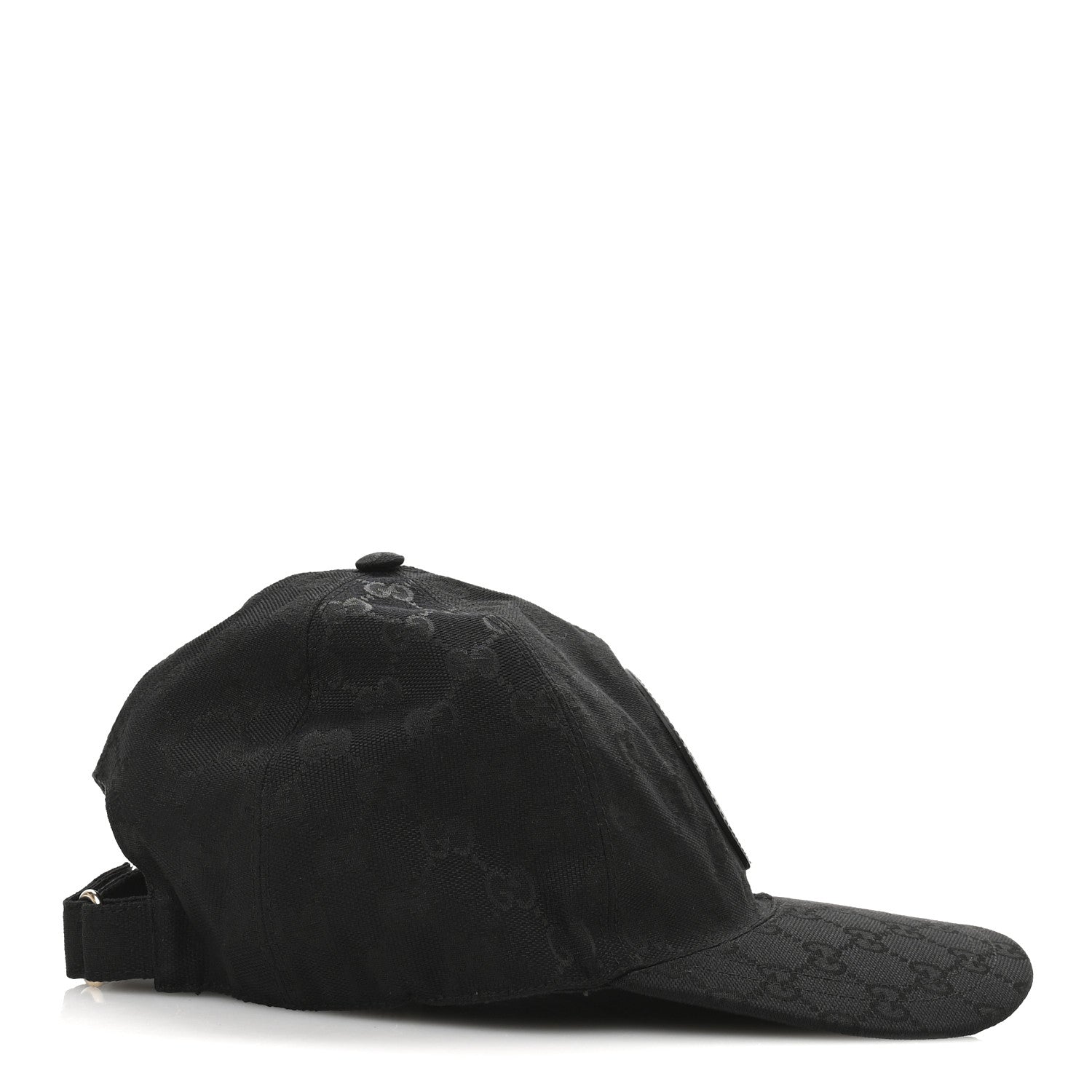 GUCCI キャップ　黒 Gucci Monogram Textured Dollar Calfskin Zeno Baseball Hat L Black