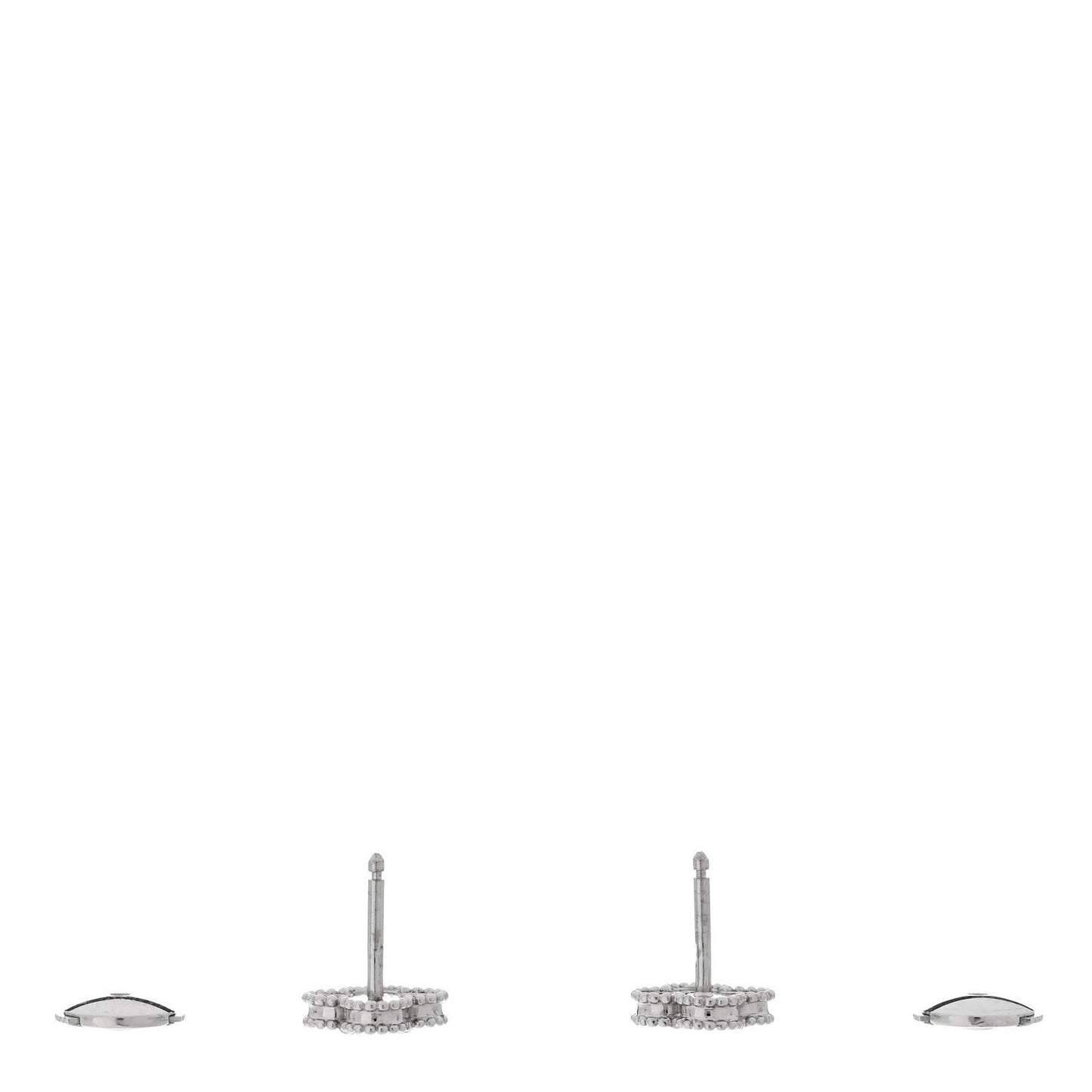 18K White Gold Mother of Pearl Sweet Alhambra Earrings