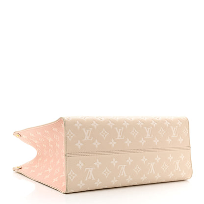 Louis Vuitton Empreinte Monogram Spring In The City Onthego MM Beige Pink Yellow 4 of 9