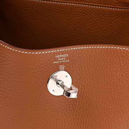 Hermes Taurillon Clemence Lindy 26 Gold 6 of 10