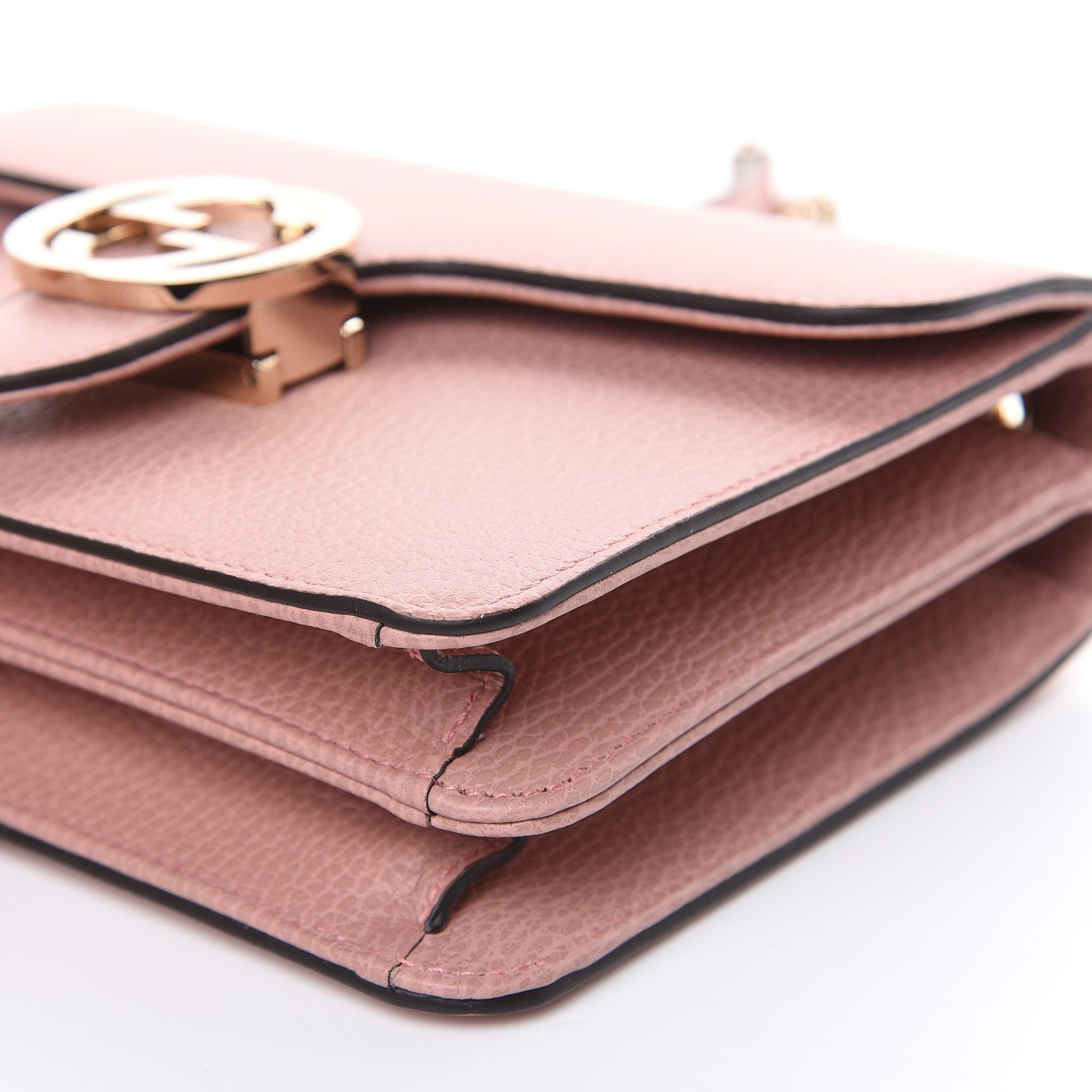 Gucci Dollar Calfskin Small Interlocking G Shoulder Bag Soft Pink 9 of 9