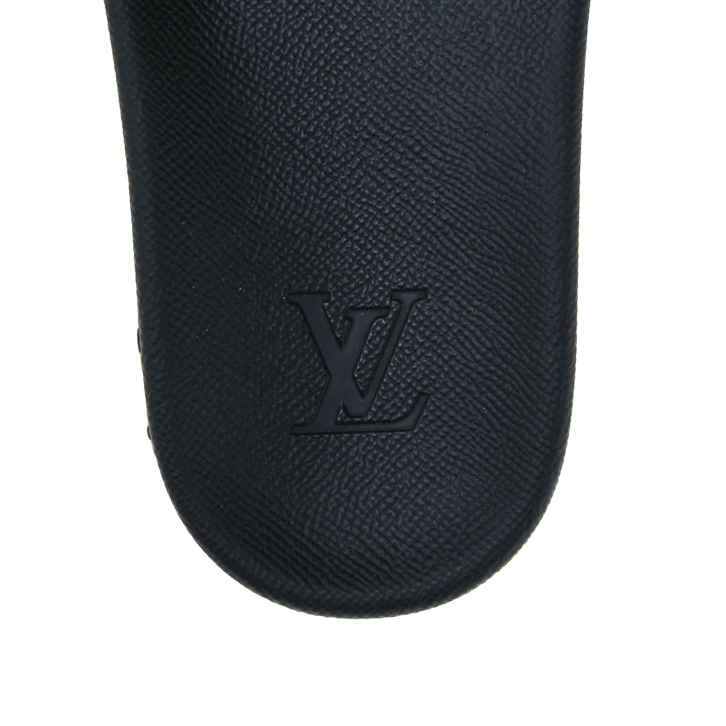 Rubber Embossed Monogram Mens Waterfront Mules 6 Black
