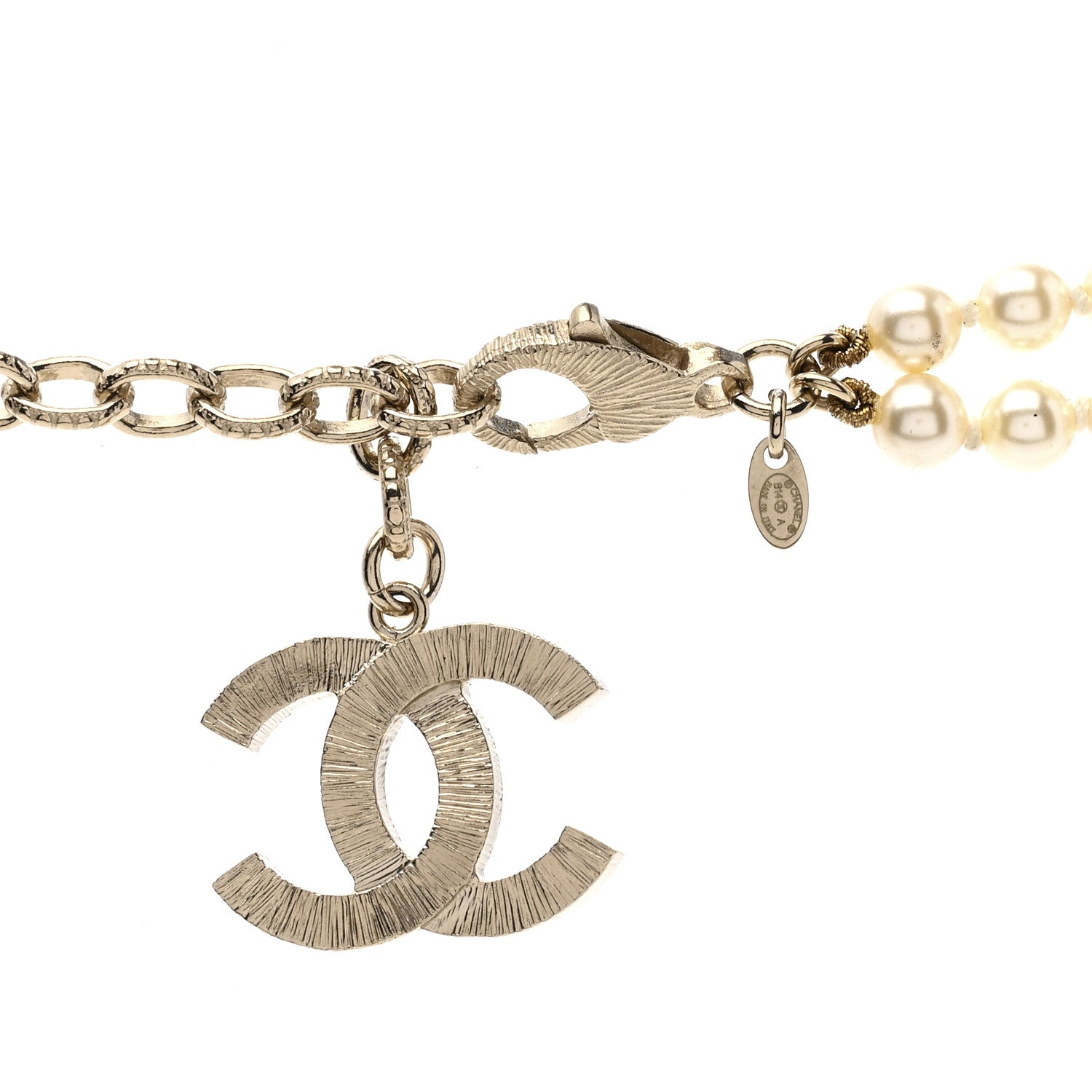 Chanel Pearl Multi Strand CC Necklace Gold 5 of 7