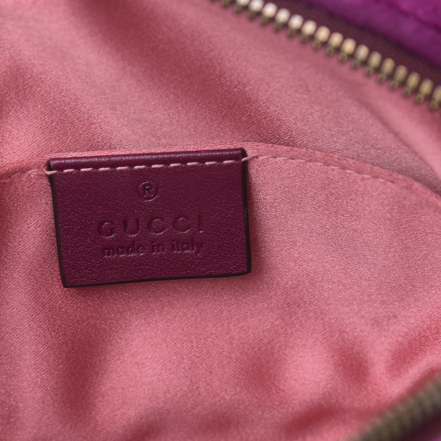 Gucci Velvet Matelasse GG Marmont Belt Bag 75 30 Fuchsia Violet Cyclamen 6 of 10