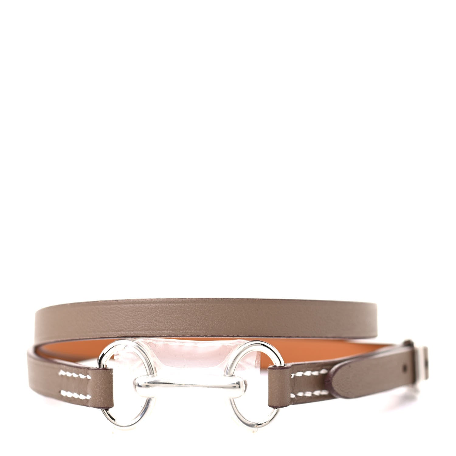 Hermes Swift Heritage Equestre Triple Tour Bracelet T1 Etoupe 1 of 5