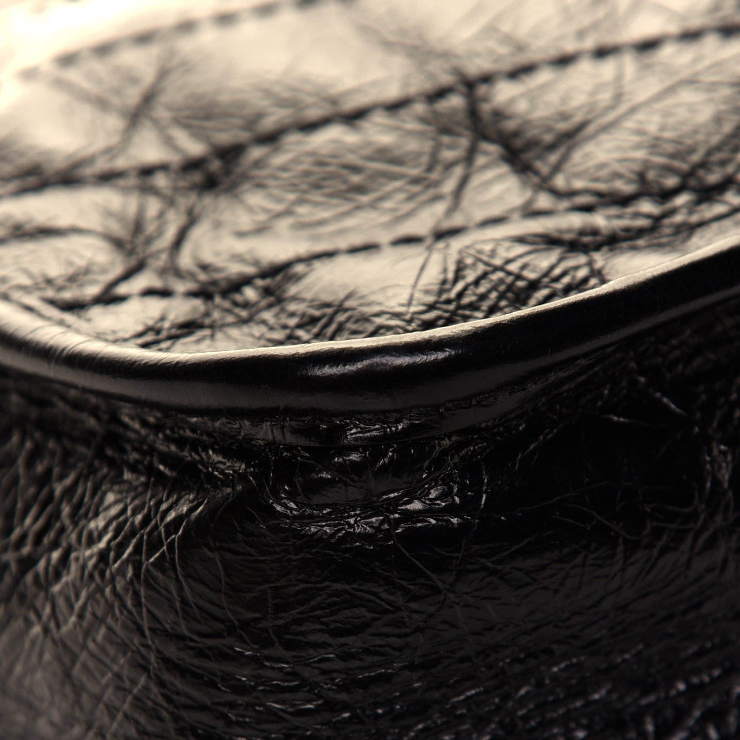 Saint Laurent Crinkled Calfskin Matelasse Monogram Medium Niki Chain Satchel Black 19 of 25