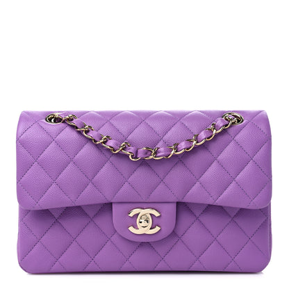 Chanel Lambskin Quilted Small Double Flap Purple 1 of 10