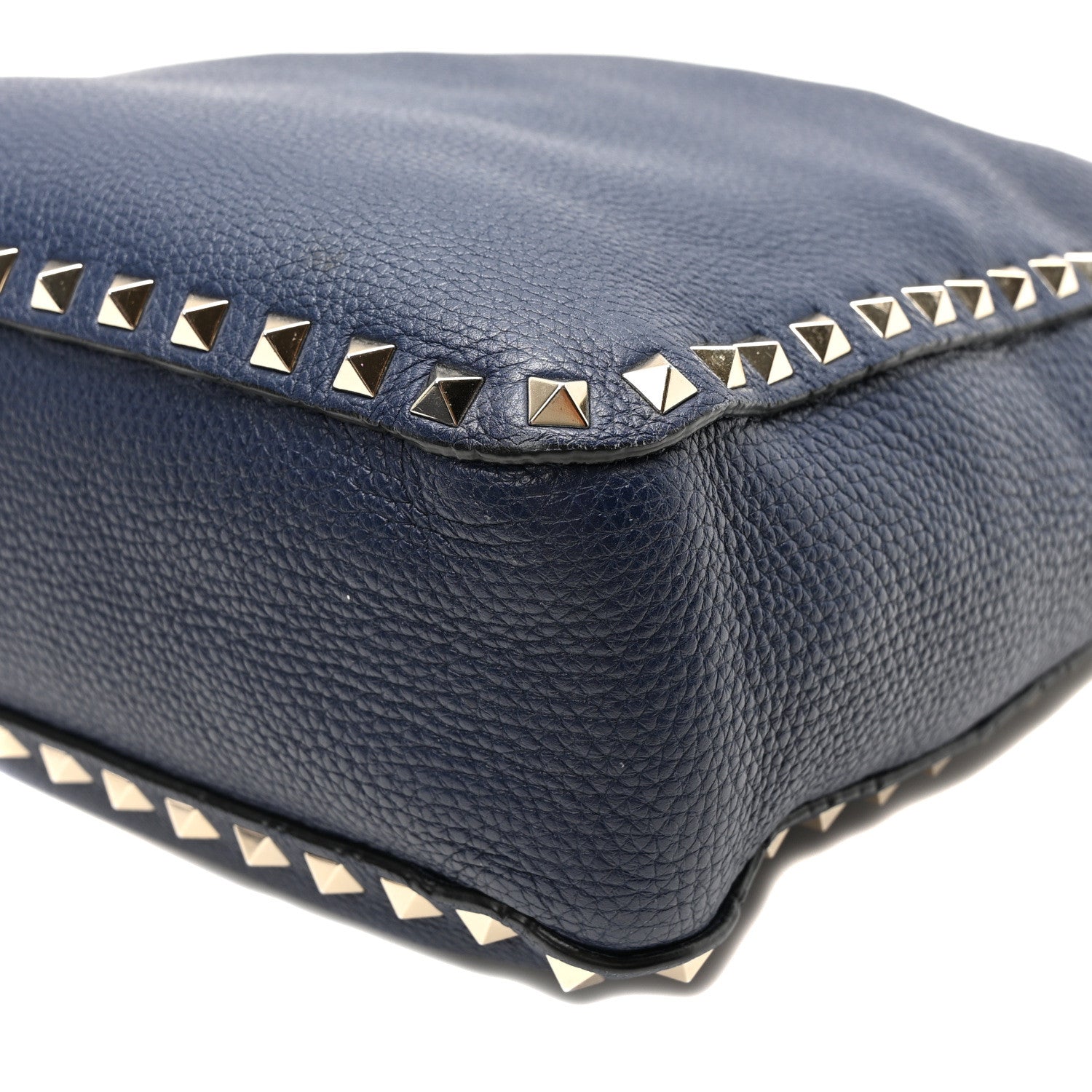 Valentino Garavani Pebbled Calfskin Small Rockstud Flip-Lock Messenger Bag Pure Blue 9 of 9